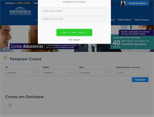 Tablet Screenshot of cursos.aduaneiras.com.br